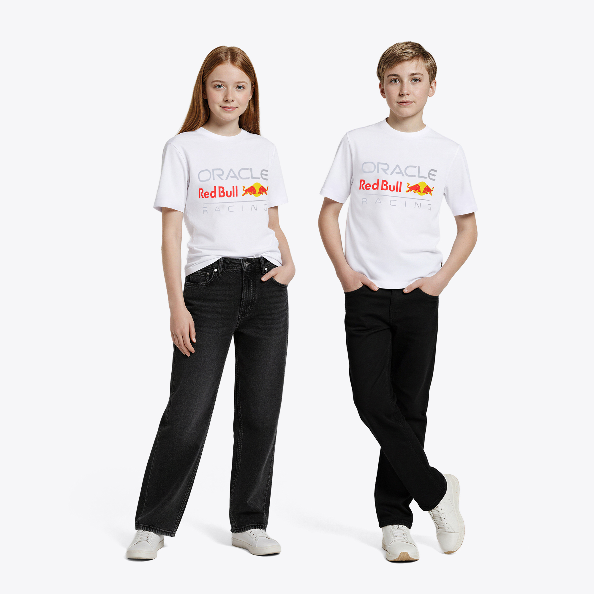 T-shirt con logo Red Bull Racing Core - Bianca - Bambini