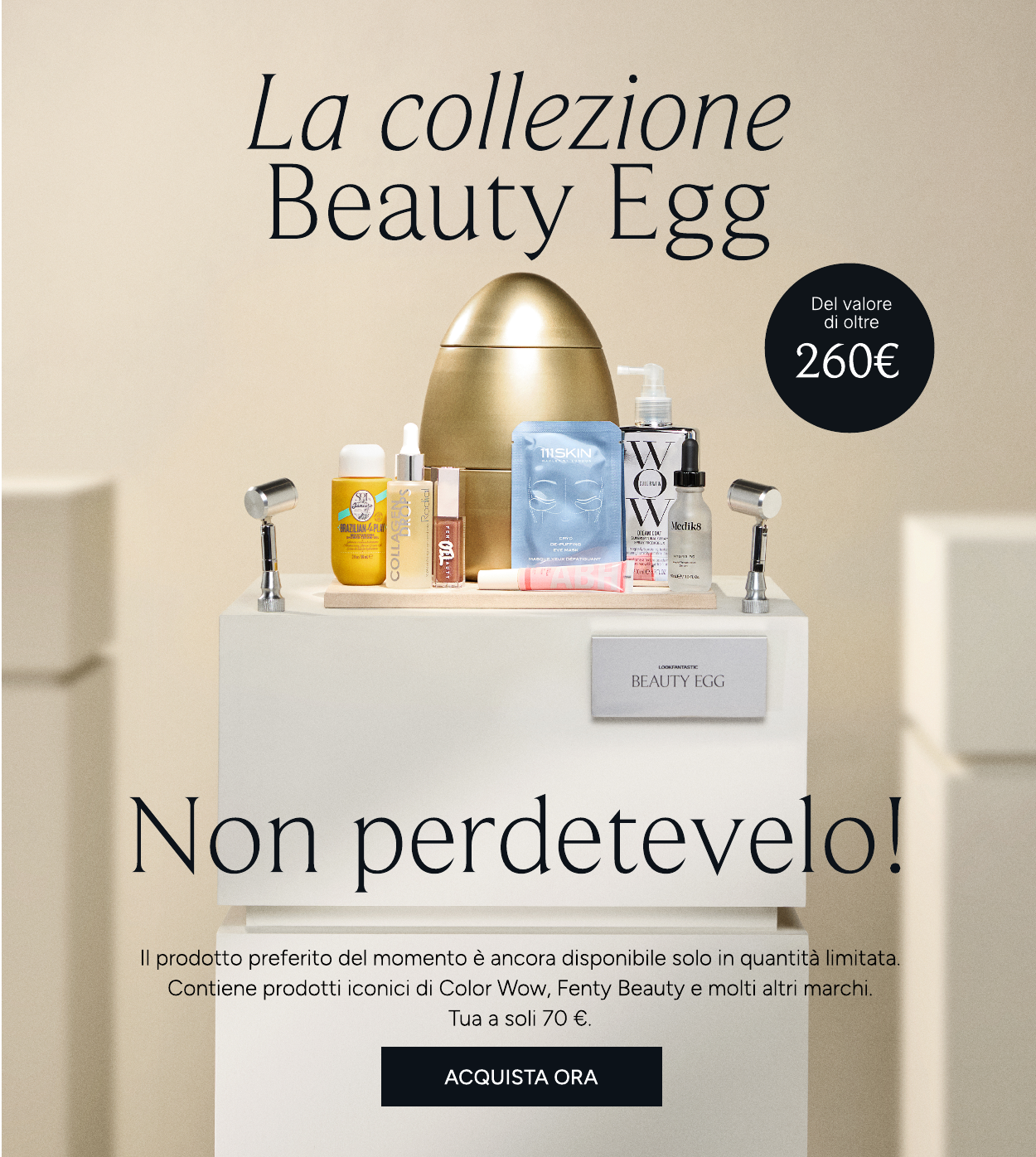 La collezione Beauty Egg del valore di oltre 260 euro