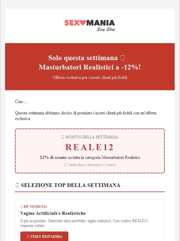 Solo questa settimana: i masturbatori realistici a -12% 💥