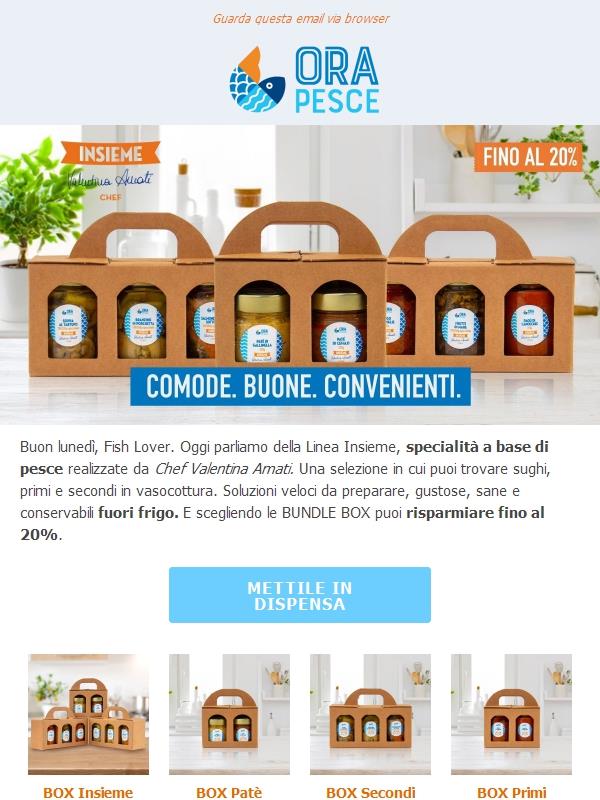 Buon lunedì, Fish Lover. Prova la nostra vasocottura a base di pesce: comoda e gustosa e conveniente 😀