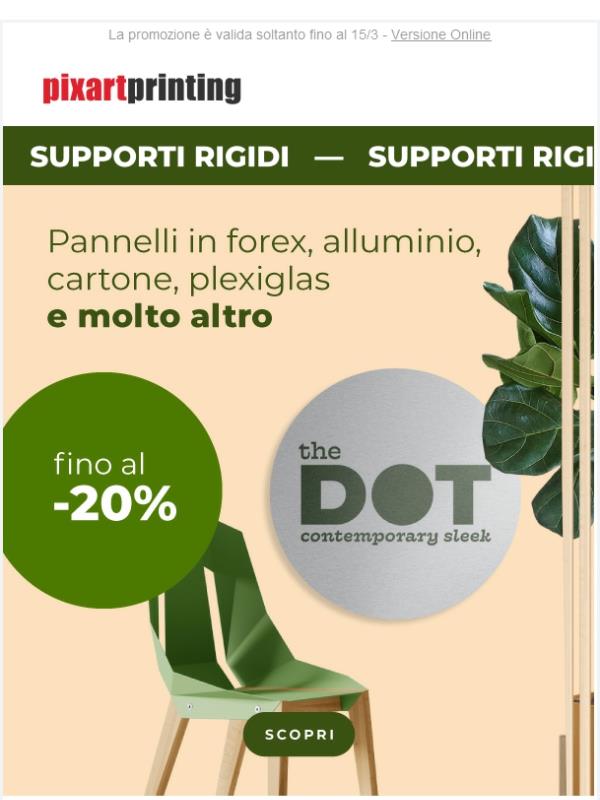 Supporti rigidi fino al -20%. Più stampi, più risparmi!