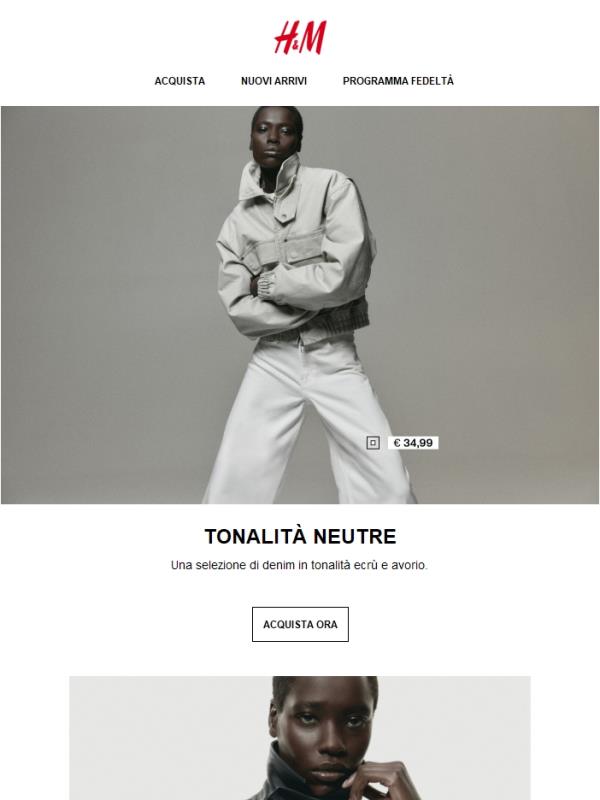 Novità: denim in avorio e ecrù