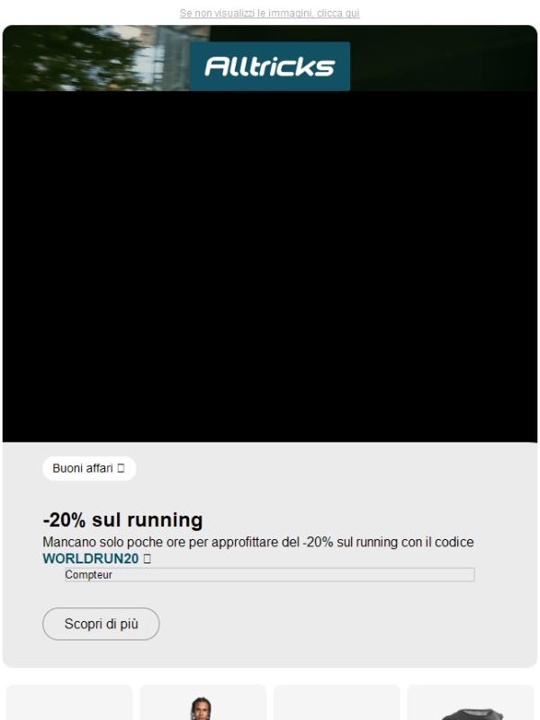 -10% sul running, mancano poche ore per approfittare dell'offerta!