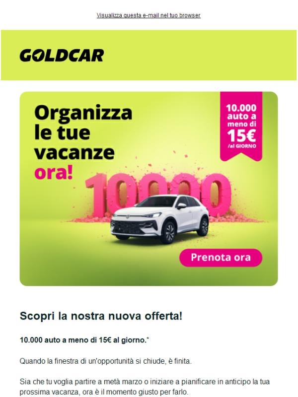 Nuova offerta disponibile! Non perdere la tua auto 🚨