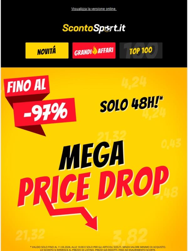 MEGA Price Drop 💥 Fino al 97 % di sconto! 💥