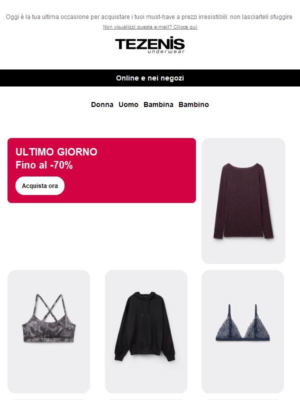 FINAL CALL: SALDI Fino al -70% 📣