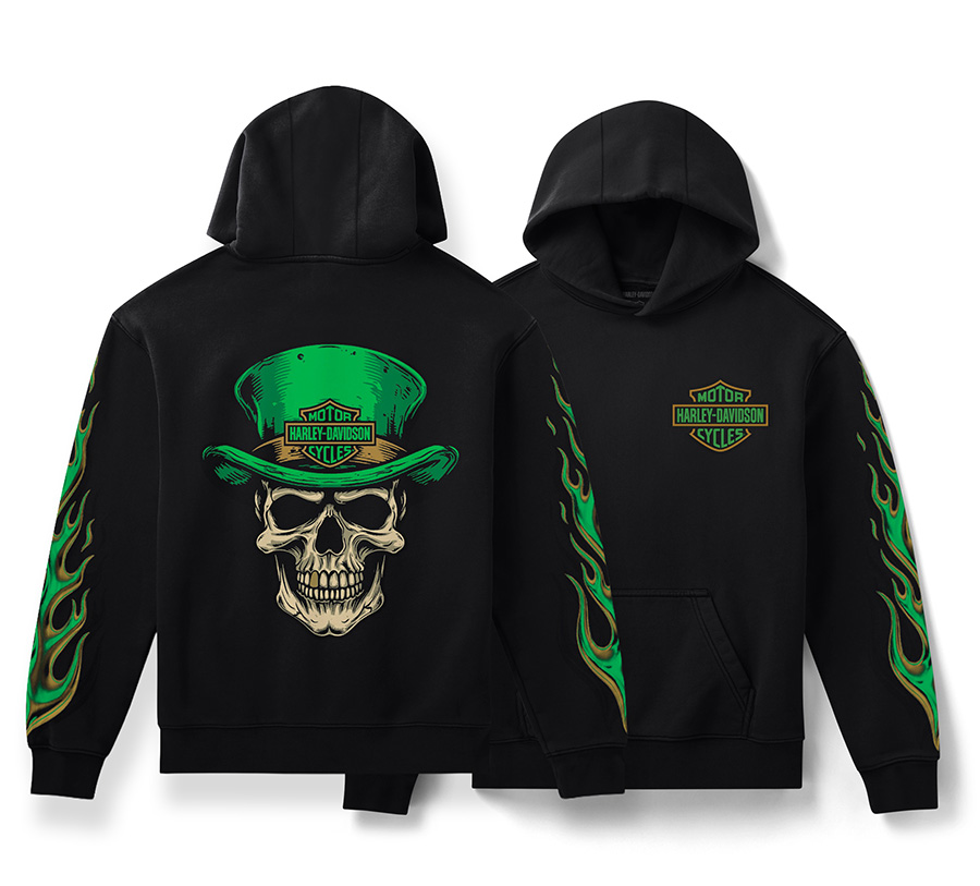 FELPA CON CAPPUCCIO IN PILE H‑D<sup>&reg;</sup> FEELING LUCKY DA UOMO