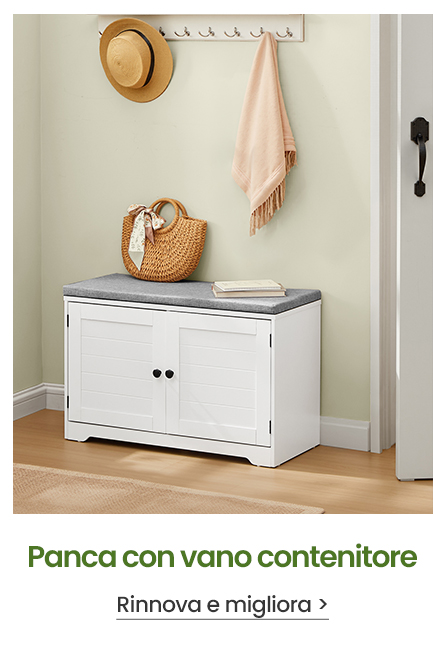 Panca con vano contenitore  