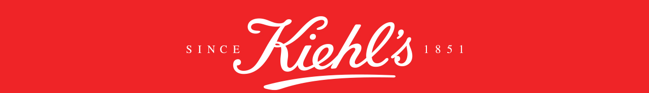 Logo Kiehl's su sfondo rosso