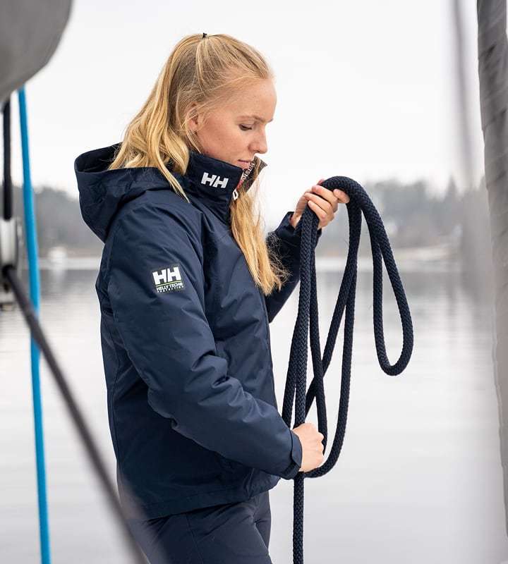 Women in a Helly Hansen sailing jacket