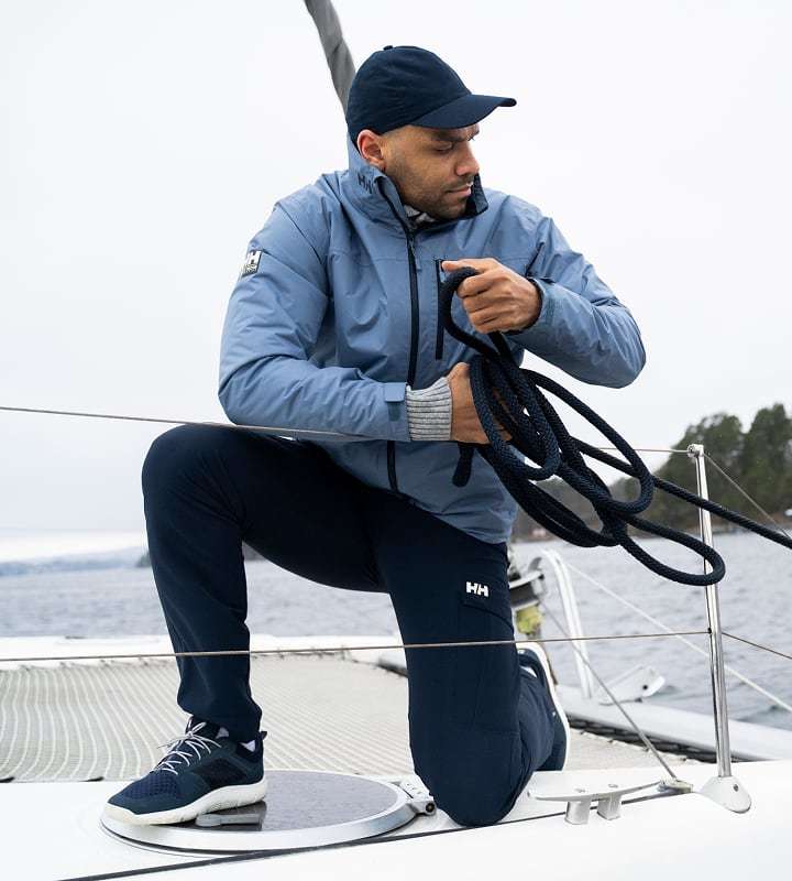 Man in a Helly Hansen sailing jacket