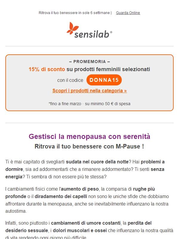 Sollievo dai sintomi della menopausa, 100% naturale