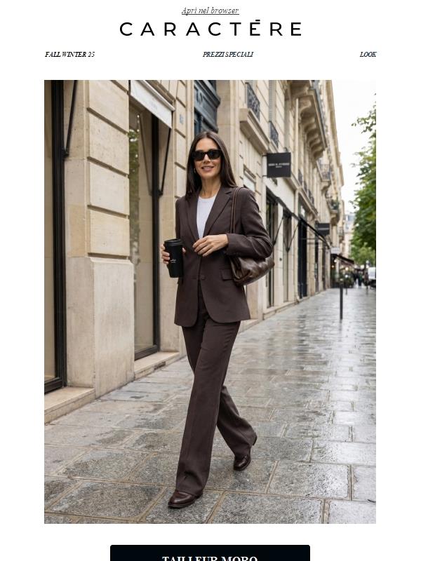 Il tailleur testa di moro che stavi aspettando !