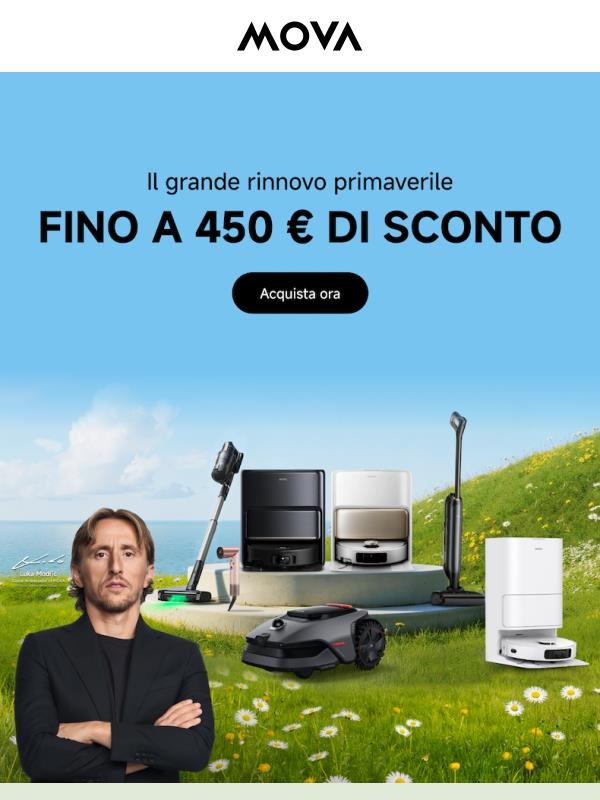 Il grande rinnovo primaverile: fino a 450 € di sconto⚡