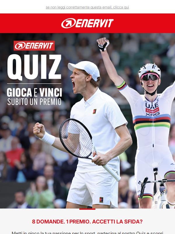 💪 Gioca con Enervit QUIZ e VINCI subito!