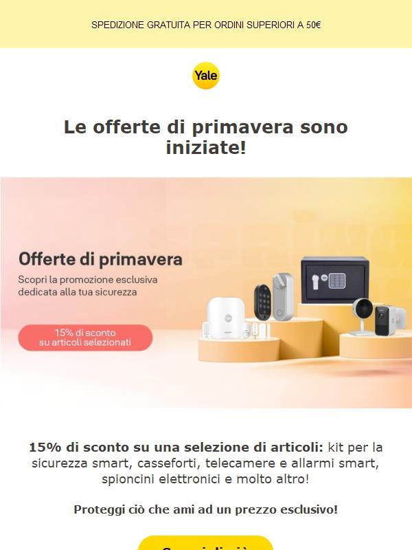 Offerte di primavera di Yale: scoprile ora!