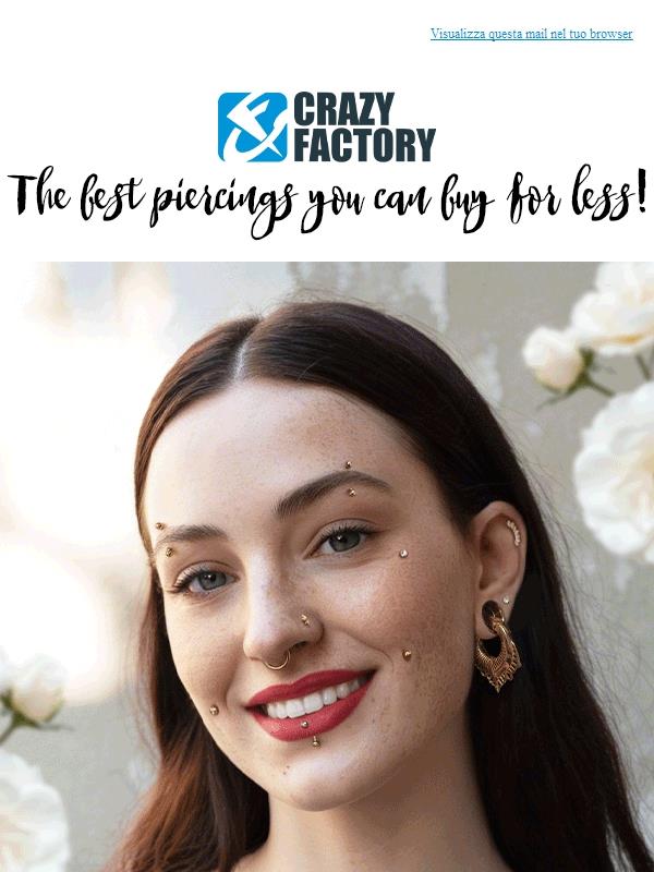 Sconto del 30% sui piercing per il viso, comincia subito! Look audaci, prezzi più bassi 💎, !
