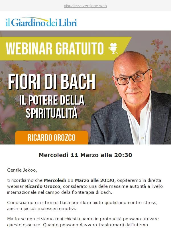 [Webinar Gratuito] Il Dott. Orozco svela la via spirituale dei Fiori di Bach