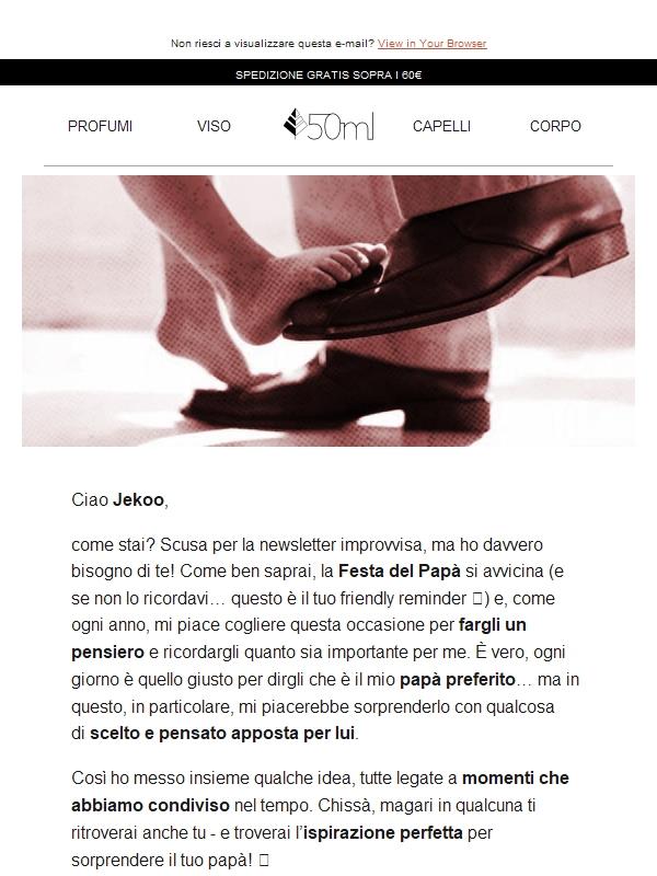 Jekoo, sono indecisa su cosa regalare a mio papà...