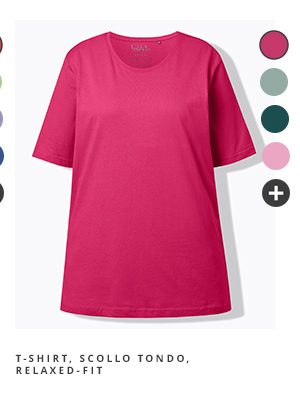 Maglia dal taglio morbido con scollo rotondo e mezze maniche