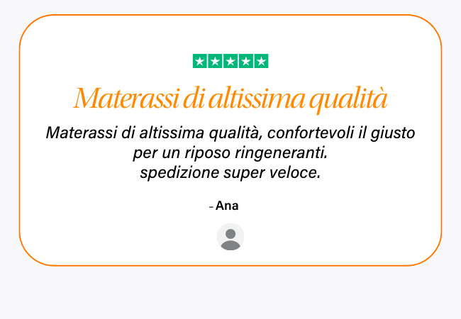 Materassi di altissima qualità Materassi di altissima qualità, confortevoli il giusto per un riposo ringeneranti. spedizione super veloce. - Ana