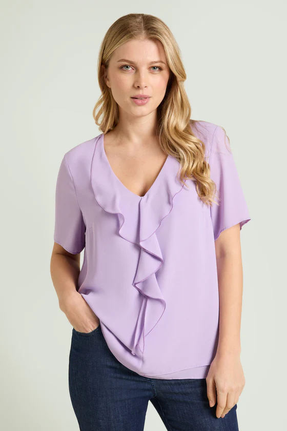 BLUSA CON VOLANT