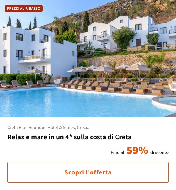 Relax e mare in un 4* sulla costa di Creta