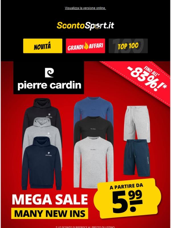 Pierre Cardin Mega Sale 🔥 Novità da 5,99 €