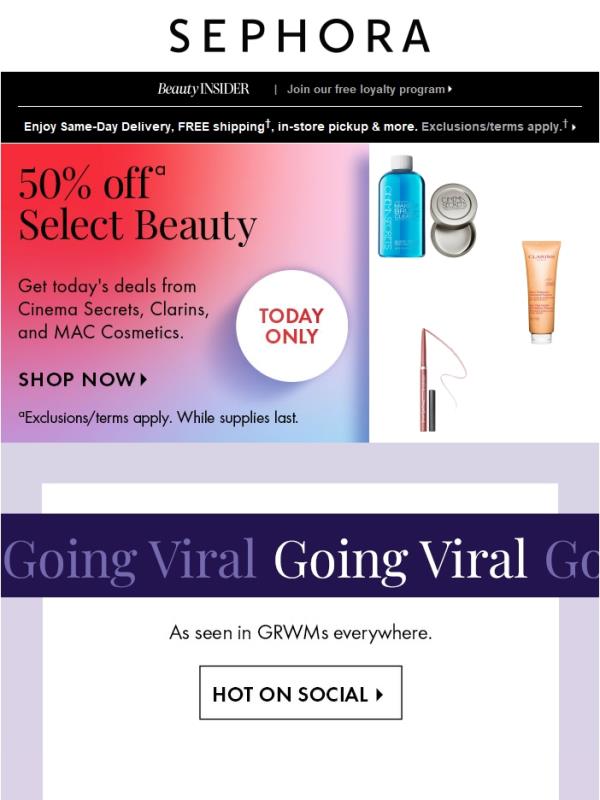 ‼️ SALE ‼️ 50% off select beauty!