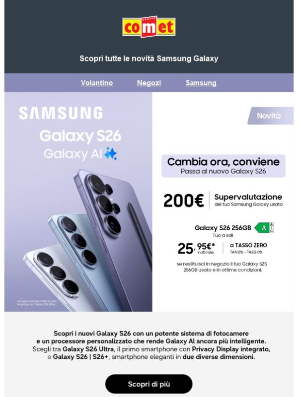 Novità: Samsung Galaxy S26 Series ✨📱