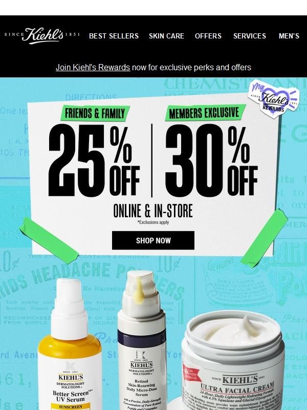 Starts NOW: 25% OFF for Friends & Family!