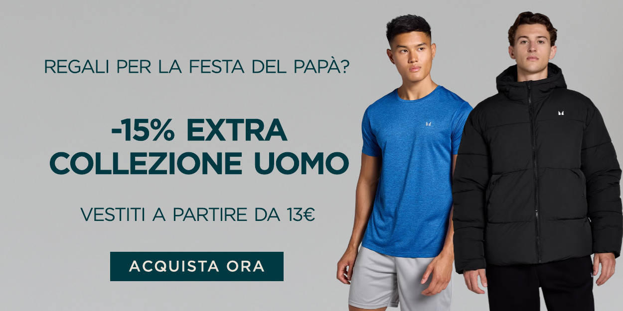 15% extra abbigliamento uomo