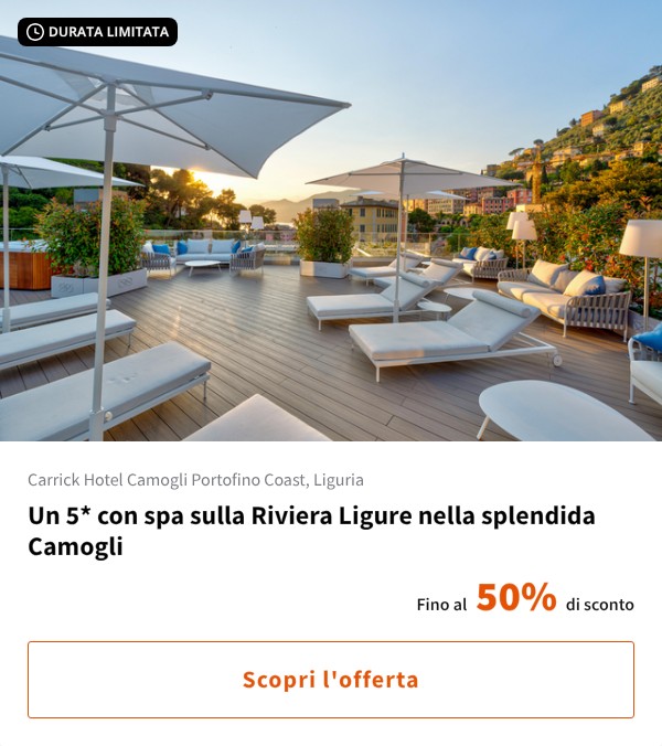 Un 5* con spa sulla Riviera Ligure nella splendida Camogli