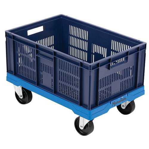 Base carrellata 250 kg con contenitore alimentare 45 L - Manutan Expert