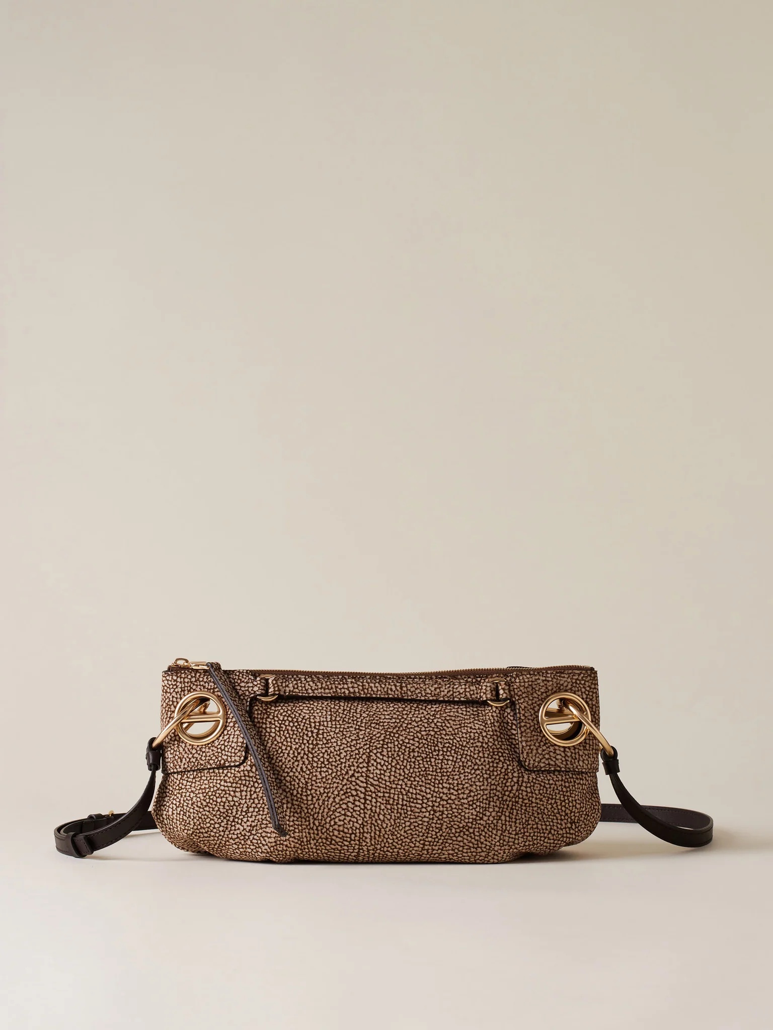LONDON SHOULDER BAG SMALL Op Suede Shoulder bag
