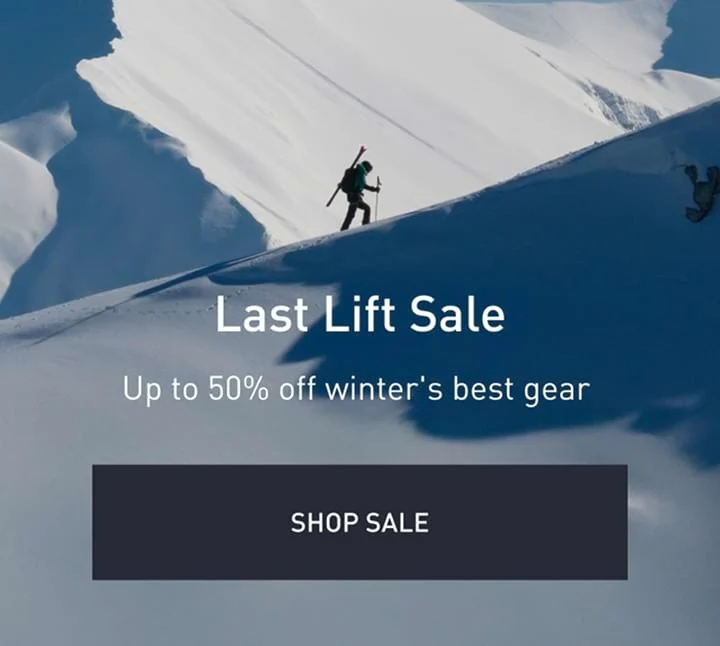Last Lift Sale Up to 50% off winter's best gear: Shop Sale