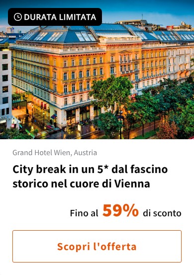 City break in un 5* dal fascino storico nel cuore di Vienna