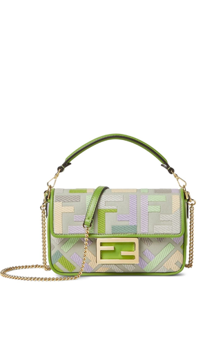 Baguette embroidered mini bag