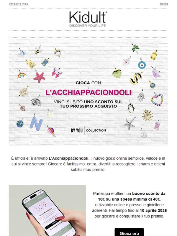 Gioca e vinci subito! È iniziata la pioggia di Charm By You.