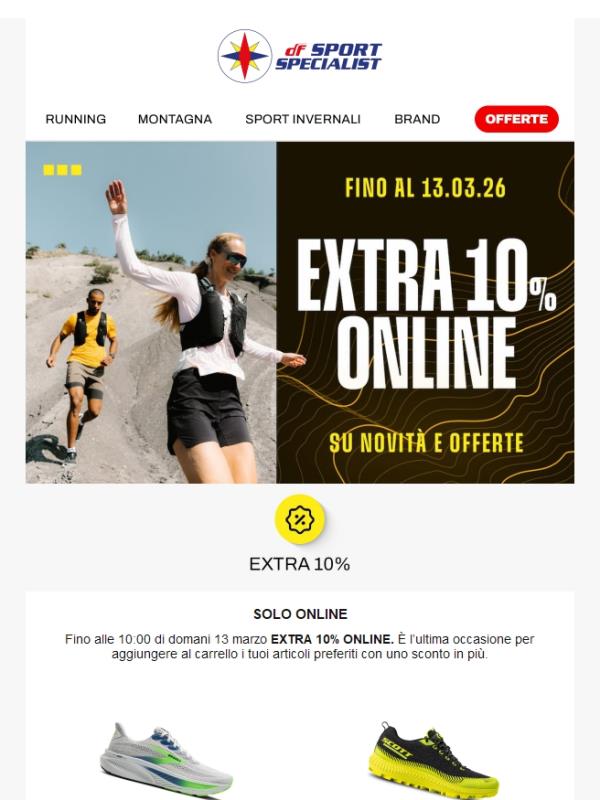 Extra 10% 📢 Ultima chiamata!