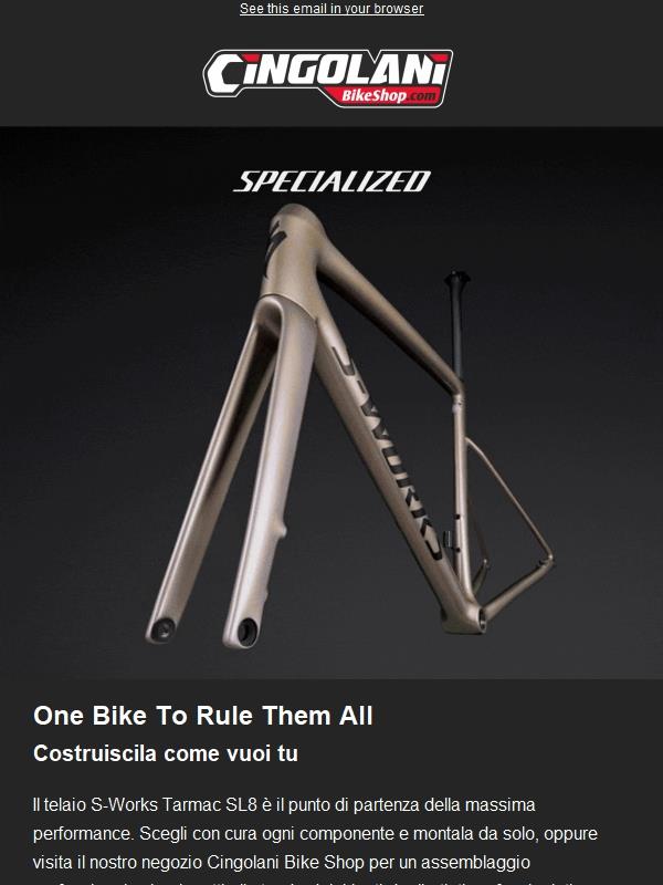 Telaio S-Works TARMAC SL8: personalizza la tua bici