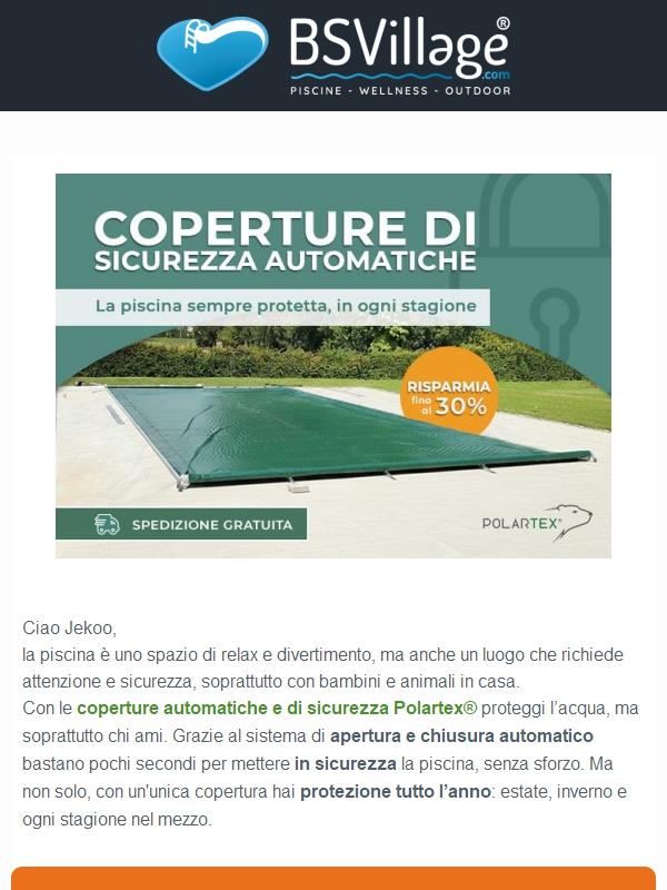 Copertura piscina automatica Polartex®: risparmia fino a 800€ + spedizione gratuita