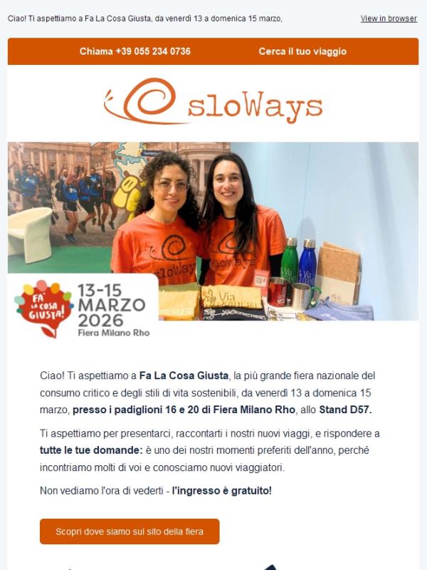 Ti aspettiamo a Fa La Cosa Giusta da venerdì 13 a domenica 15 marzo