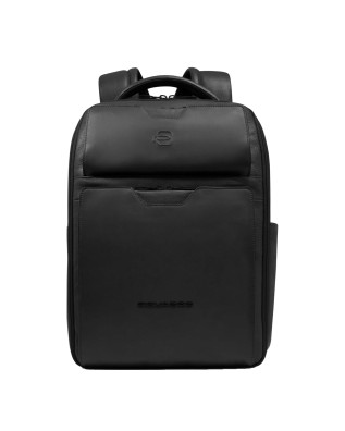 Image of Piquadro - Zaino da viaggio in pelle porta pc 15.6'' con tasca in microfibra AEL