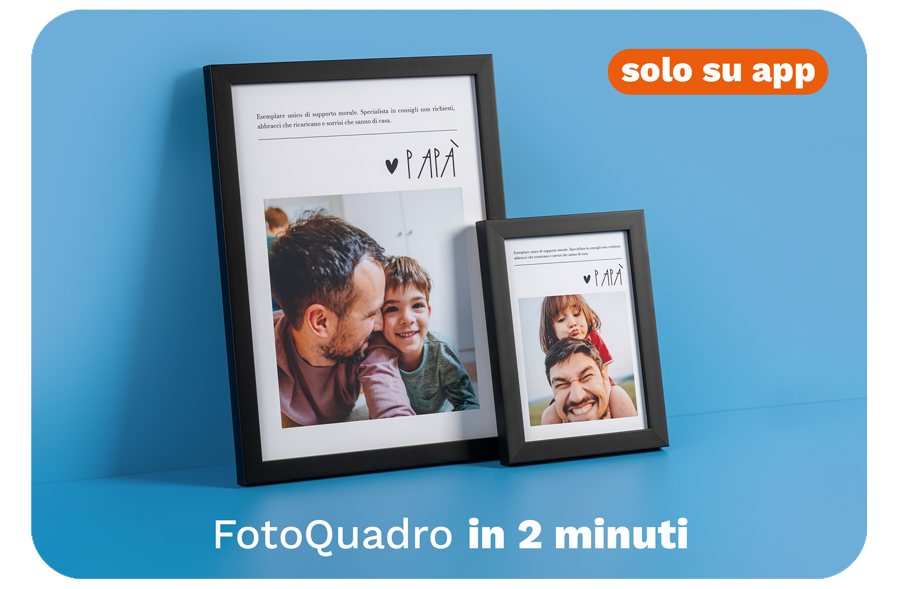 Crea un FotoQuadro in due minuti, il tempo di un caffè