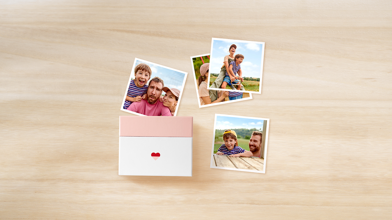 Box foto love con foto di un papà
