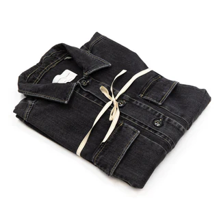 Shirt Jacket in denim nero