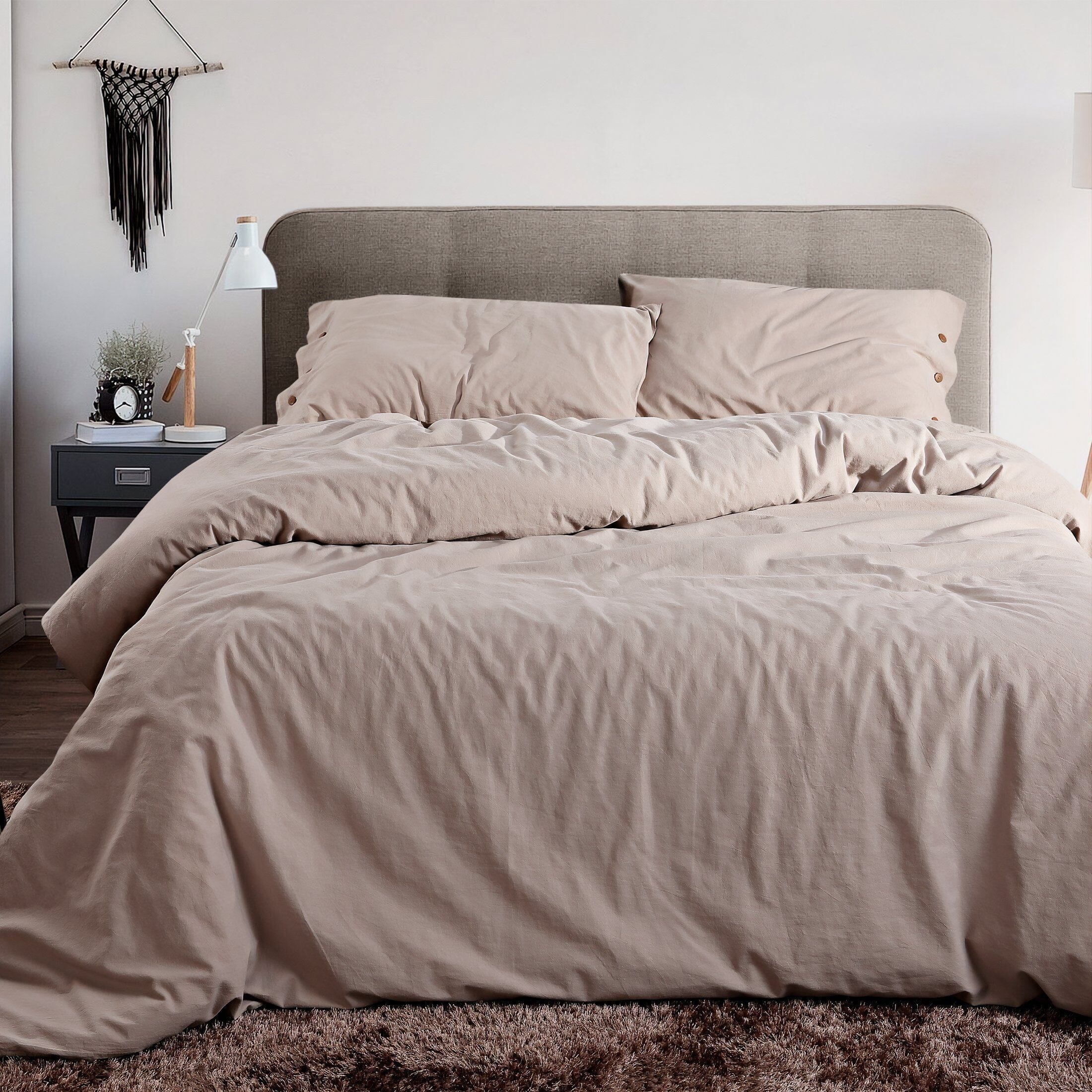 Image of Parure Copripiumino di Cotone <br>StoneWashed No Stiro - <b>Daniel