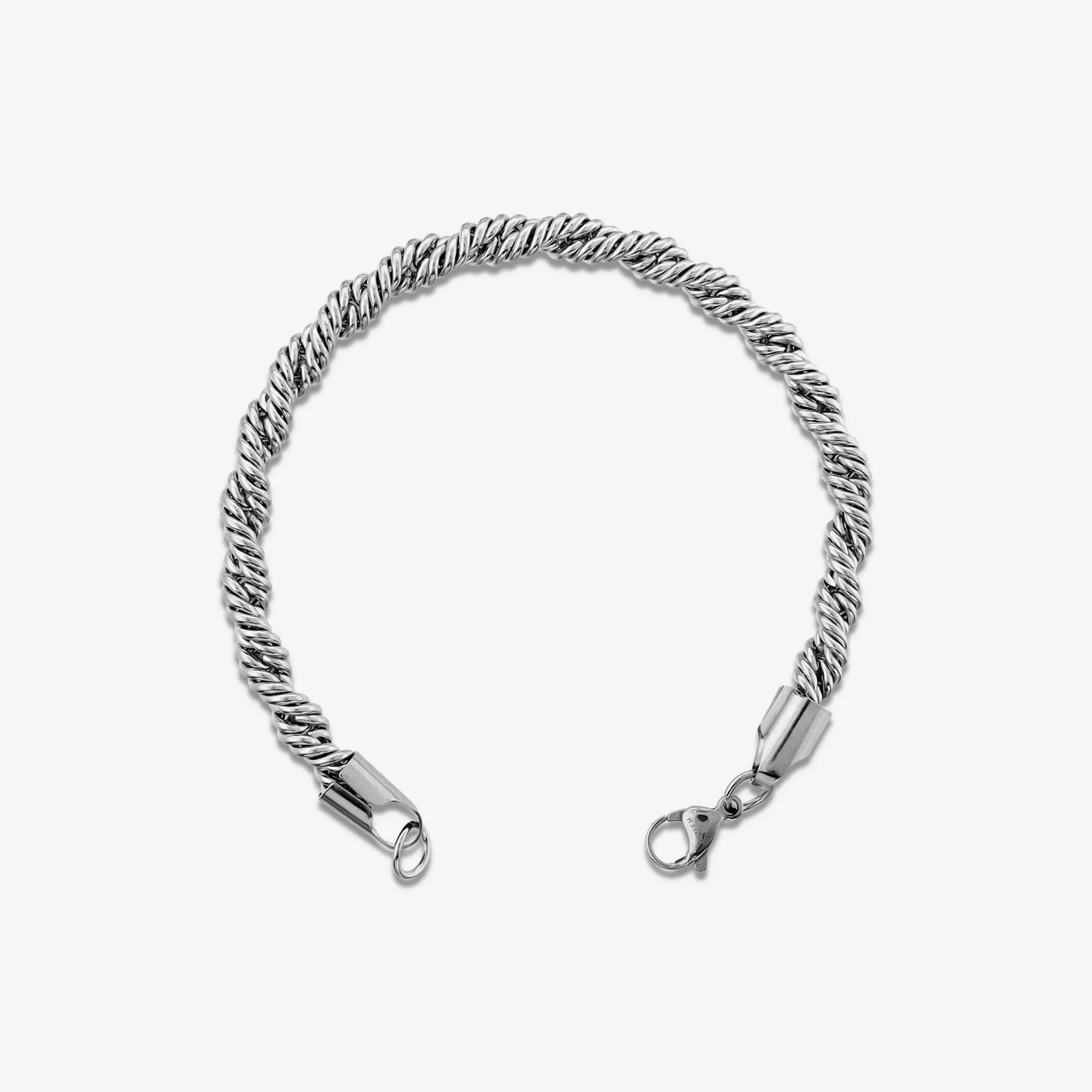 Image of Bracciale Uomo in Acciaio Maglia Torchon