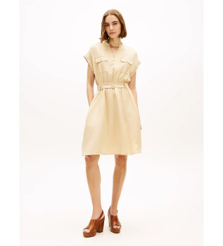 abito-corto-con-cintura-beige